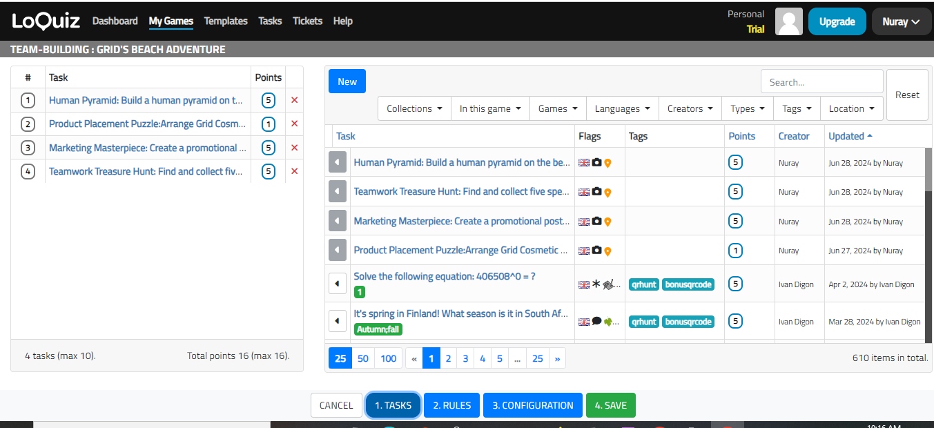 image of loquiz main page