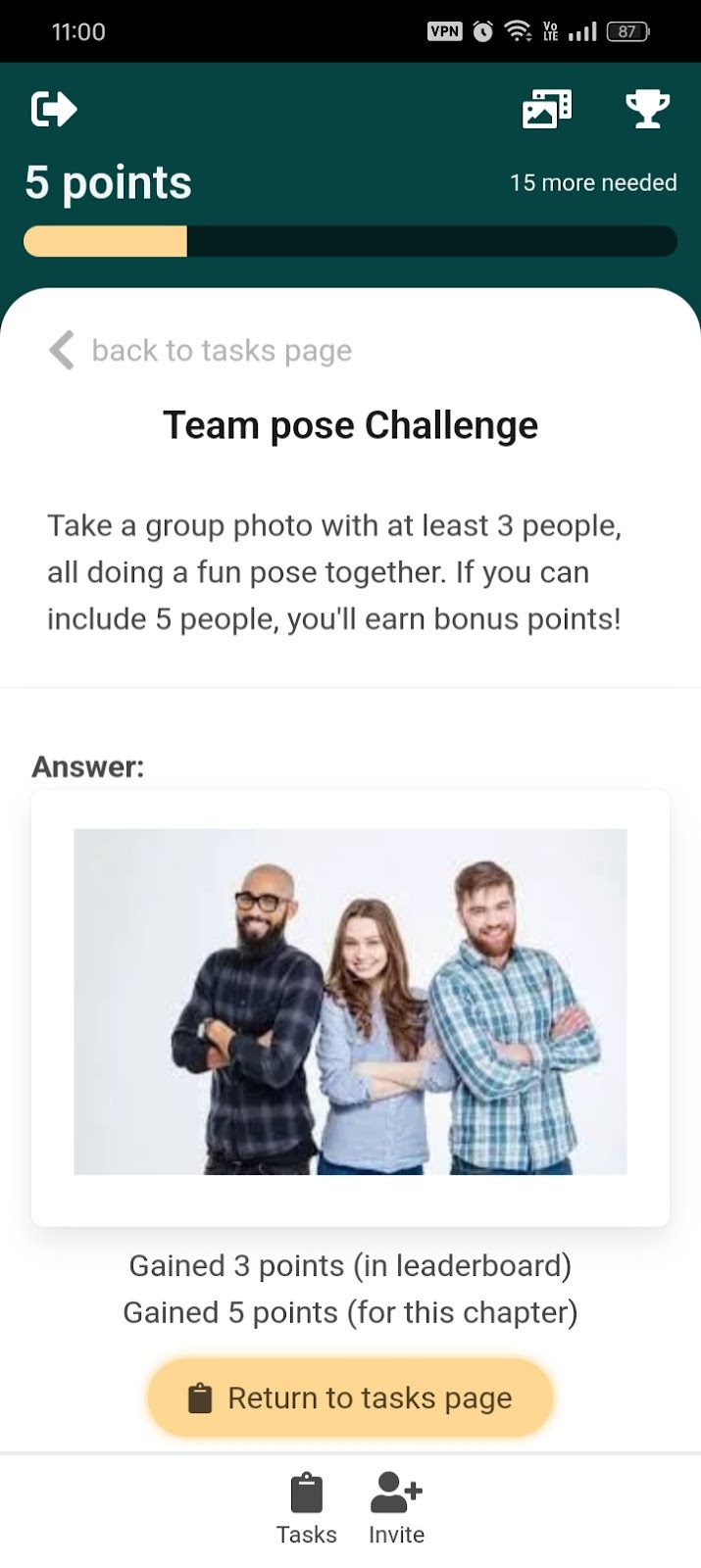 image of POV for AI judged image scavenger hunt app feature