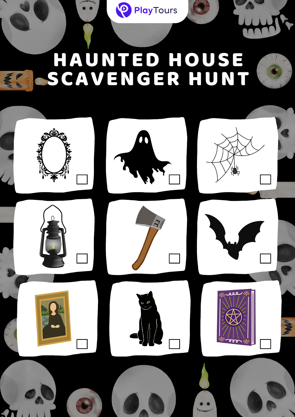 free halloween scavenger unt printable template